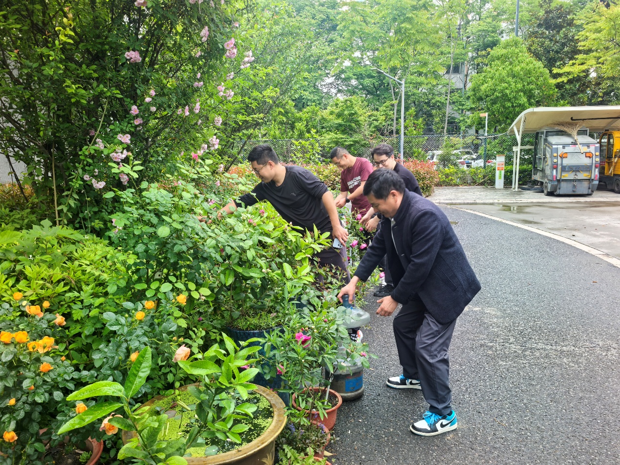 劳动润校园 美化伴春光 ——智慧城市学院全体教职工开展“五一”除草美化校园活动